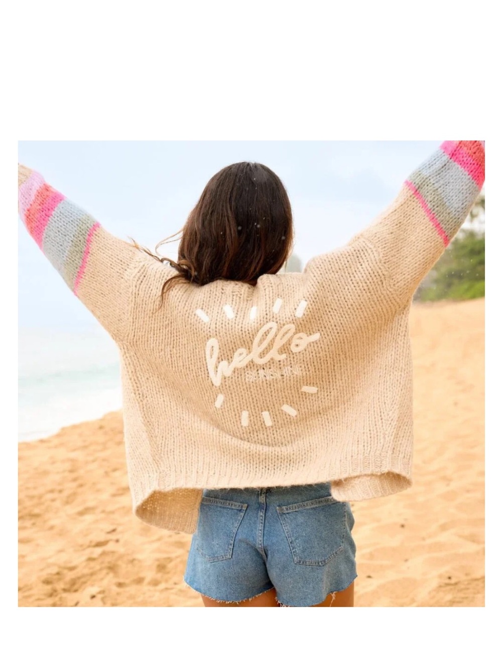 Saltwater Luxe NWT Hello Sunshine Cardigan size L